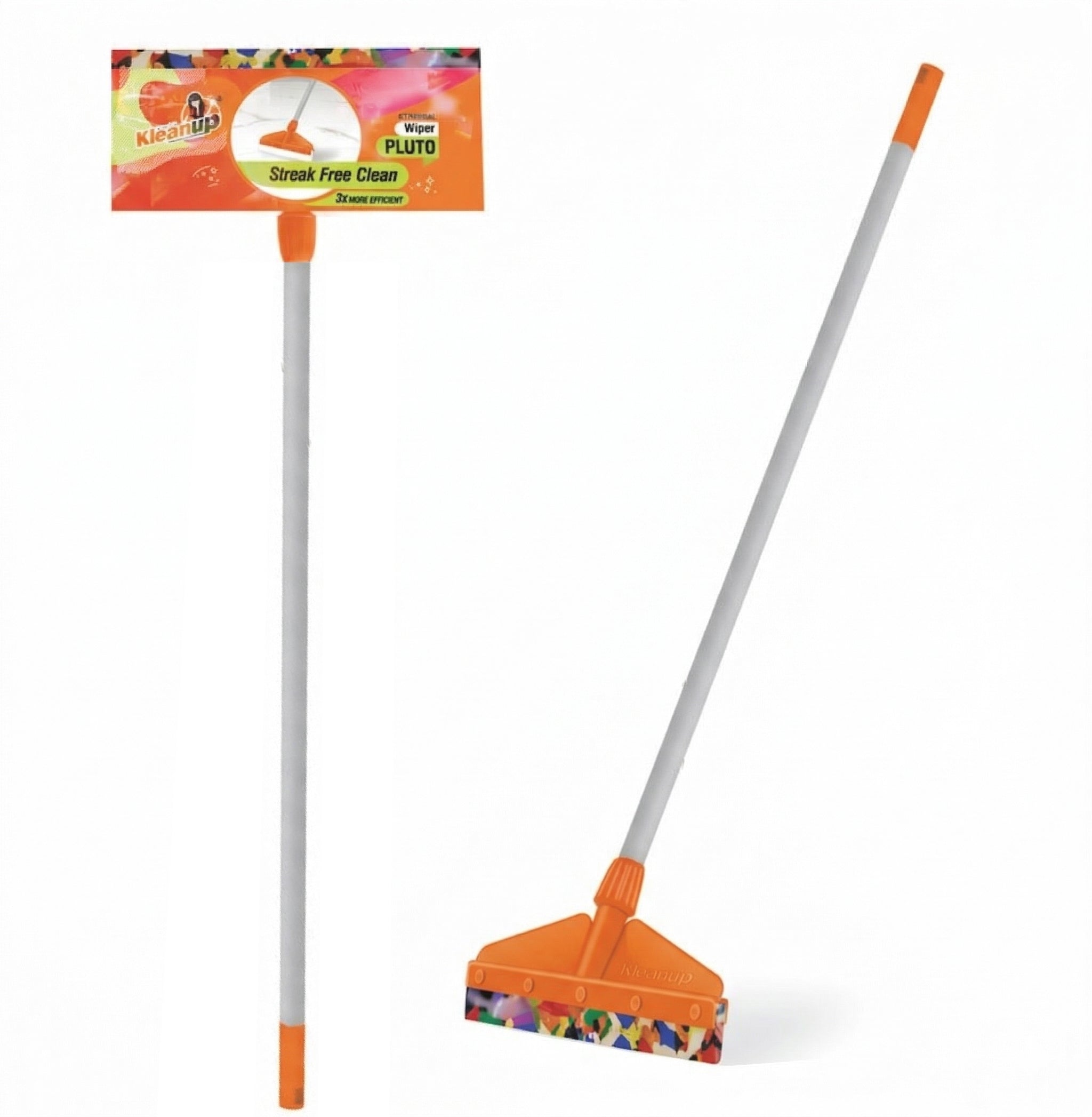Pranay's Kleanup CU 103 Floor Wiper – Long Handle Floor Squeegee with Foam Blade for Streak-Free Floors | 3x More Efficient | Bathroom, Balcony & Home