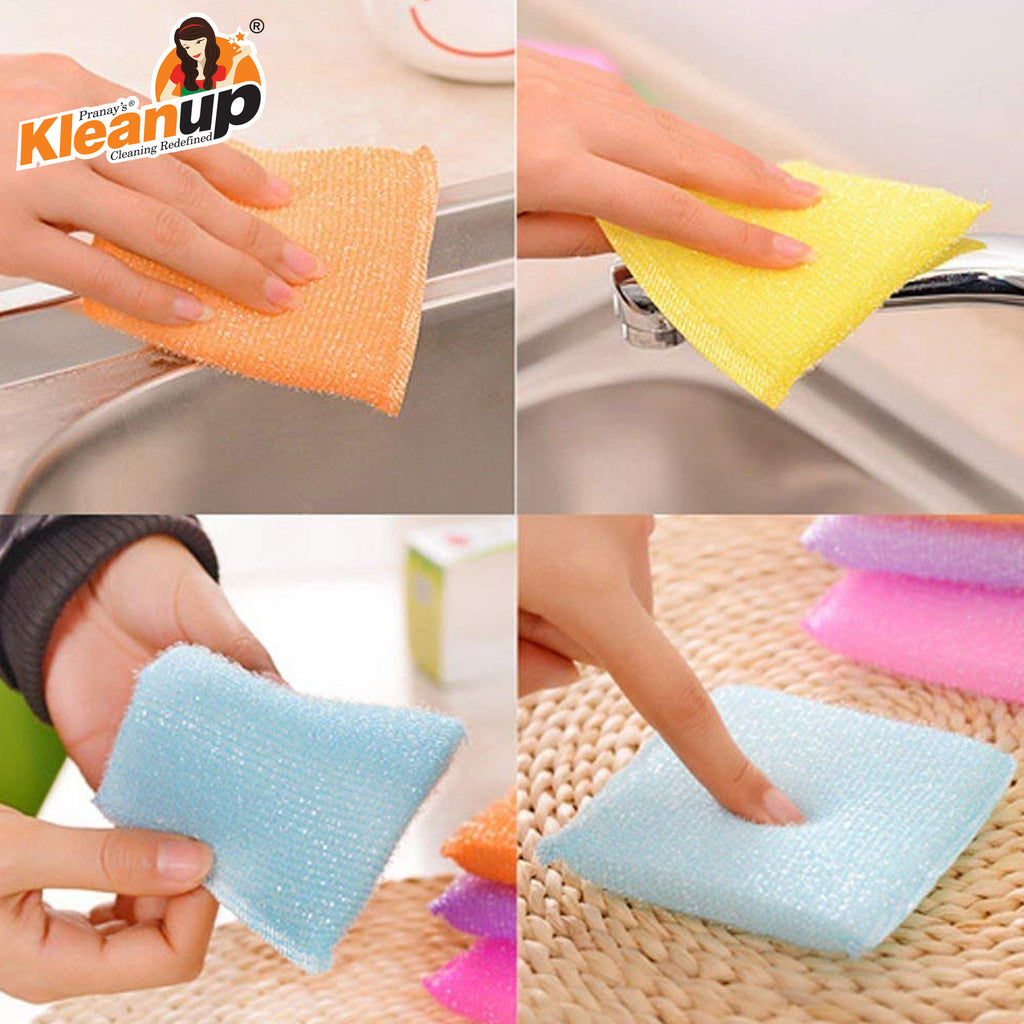 KleanUp Foam Pad Rib — Non-Scratch Mesh Utensil Cleaner, 5X Better Than Regular Scrubbers, No Stain No Pain