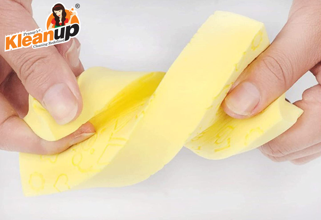 Kleanup Multipurpose Cleaning Soft Sponge — Large Non-Scratch Foam Sponge for Dishes, Car, Kitchen & Surfaces