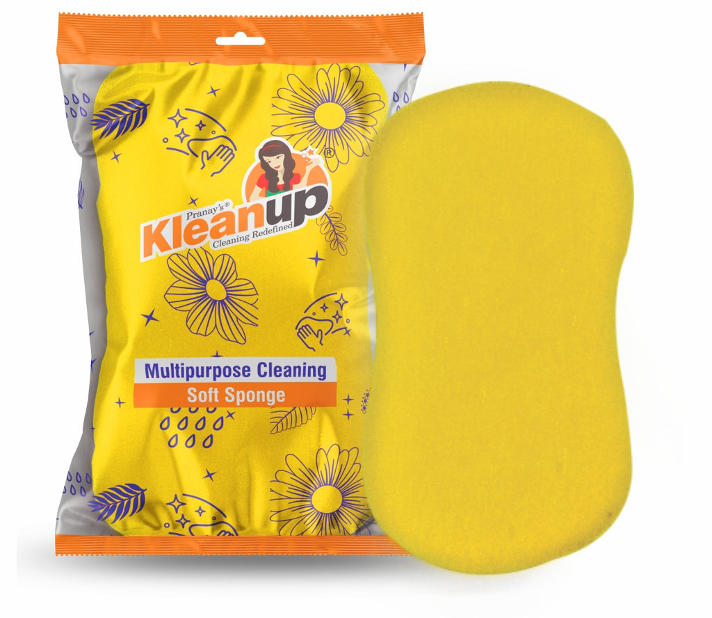 Kleanup Multipurpose Cleaning Soft Sponge — Large Non-Scratch Foam Sponge for Dishes, Car, Kitchen & Surfaces