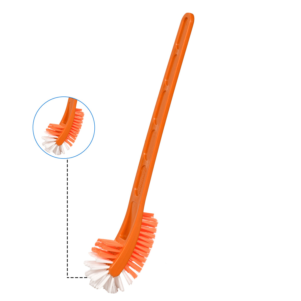 Kleanup Smart Toilet Brush – Long Ergonomic Handle, Dual-Action Bristles for Indian & Western Toilets