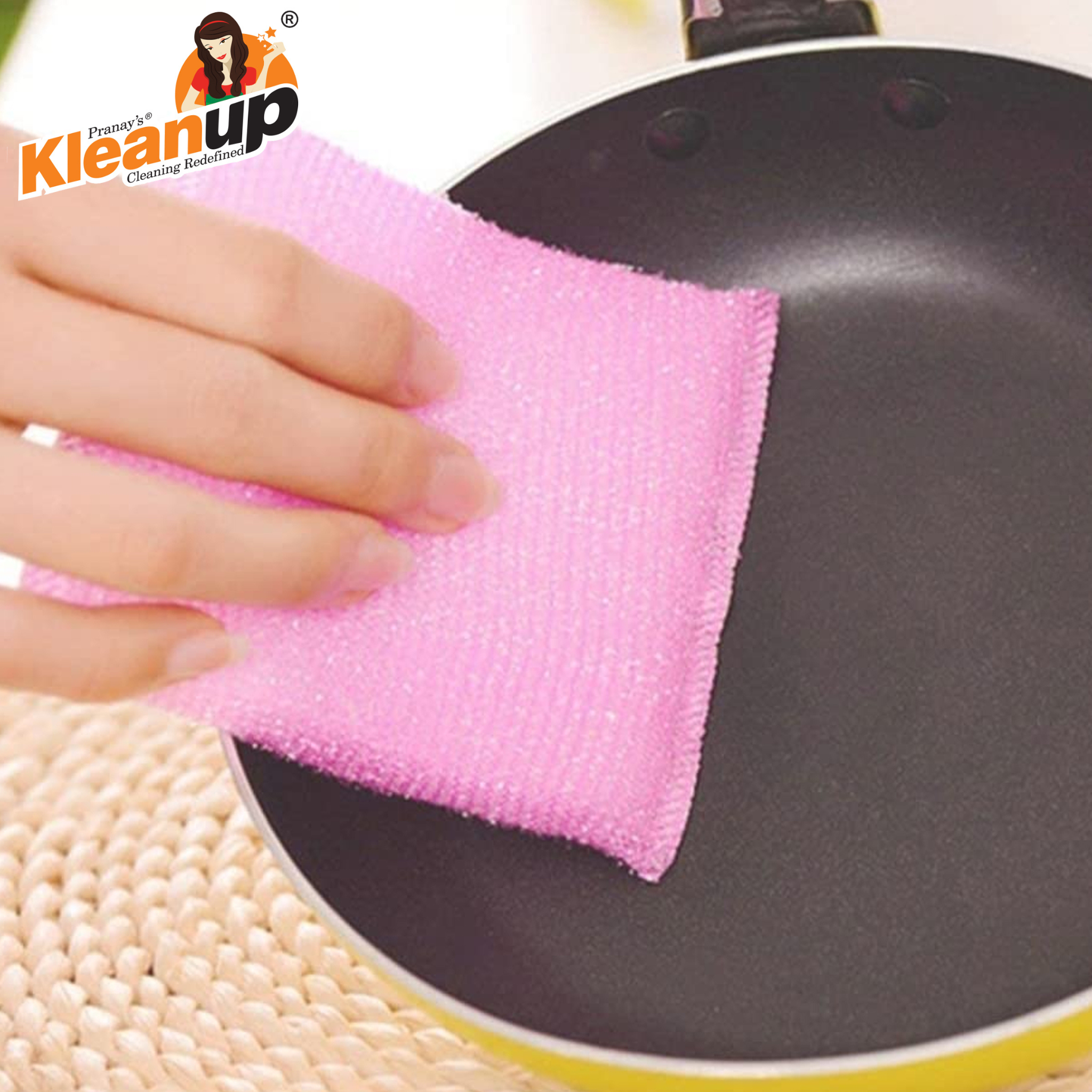 KleanUp Foam Pad Big — Large Non-Scratch Mesh Utensil Cleaner for Dishes, Pots & Pans