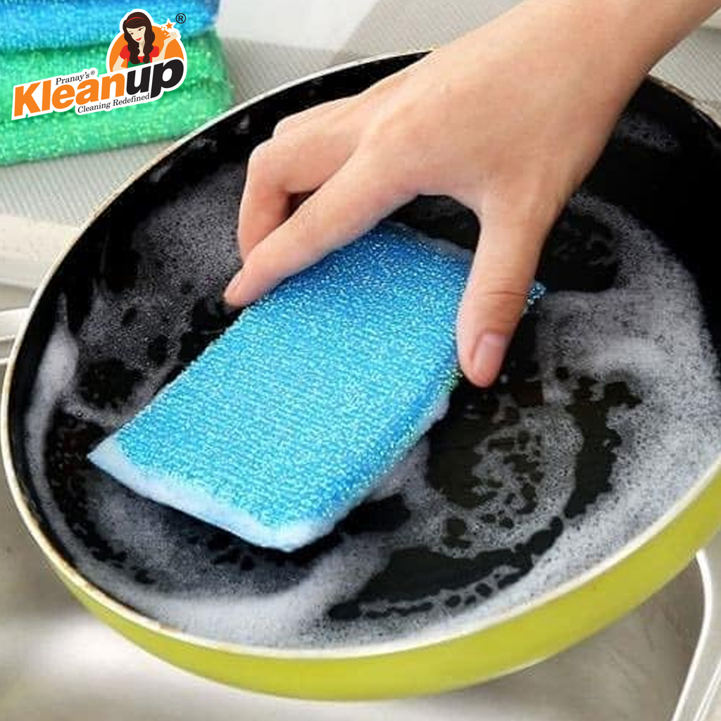 KleanUp Foam Pad Rib — Non-Scratch Mesh Utensil Cleaner, 5X Better Than Regular Scrubbers, No Stain No Pain