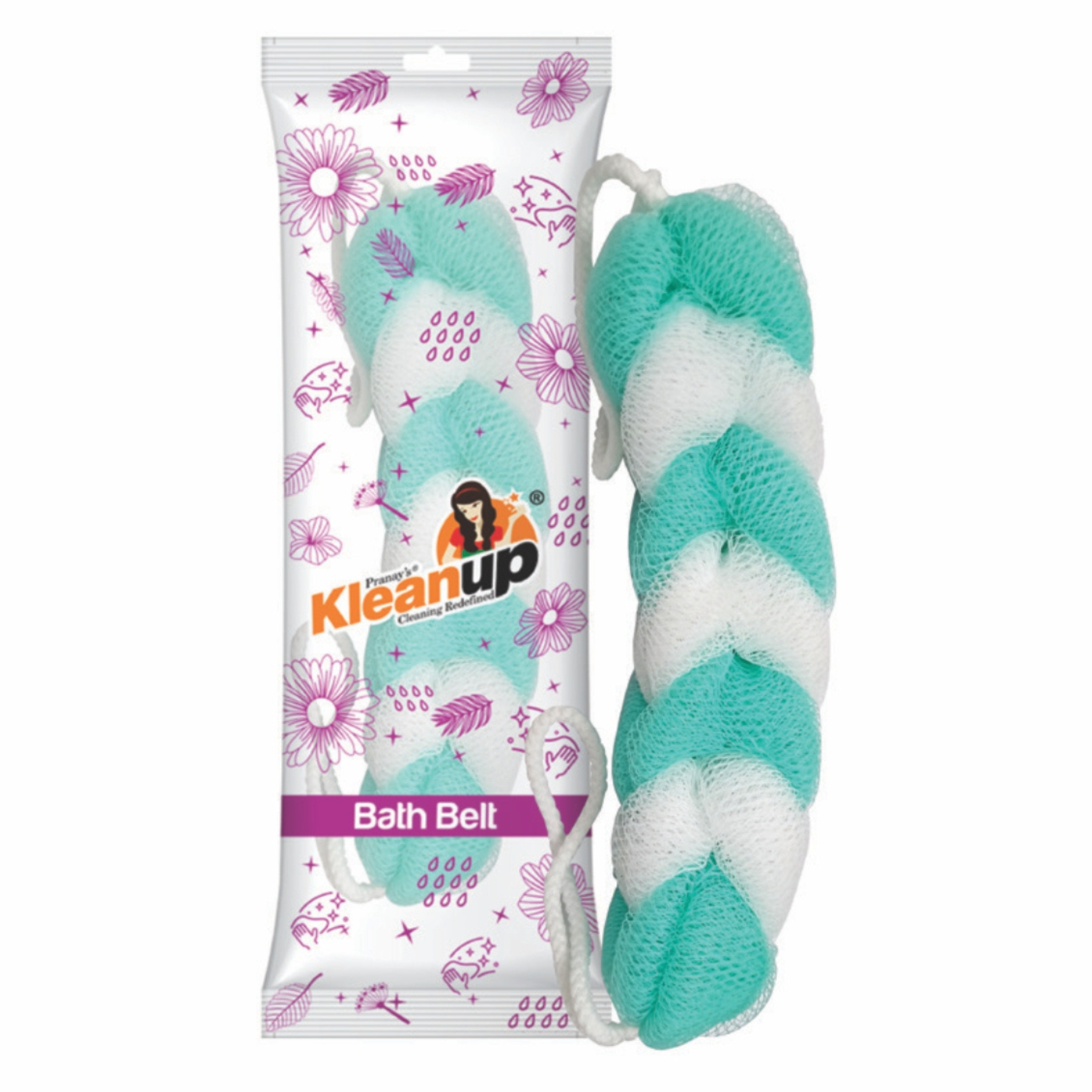 KleanUp Bath Belt — Dual-Handle Back Scrubber Loofah Strap for Shower & Exfoliation