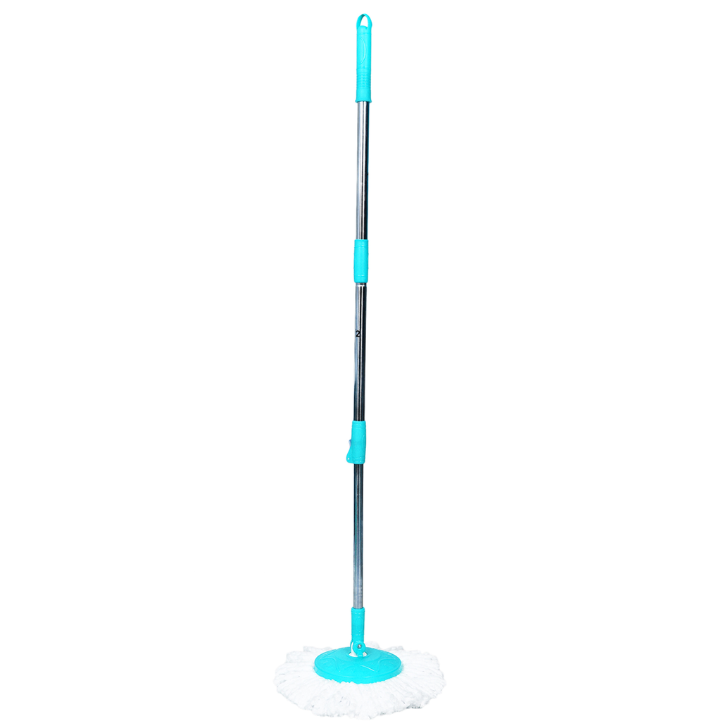 KleanUp Spin Mop with Bucket & Wheels (CU-950) — 360° Self-Wringing Microfiber Mop, Wash & Dry System