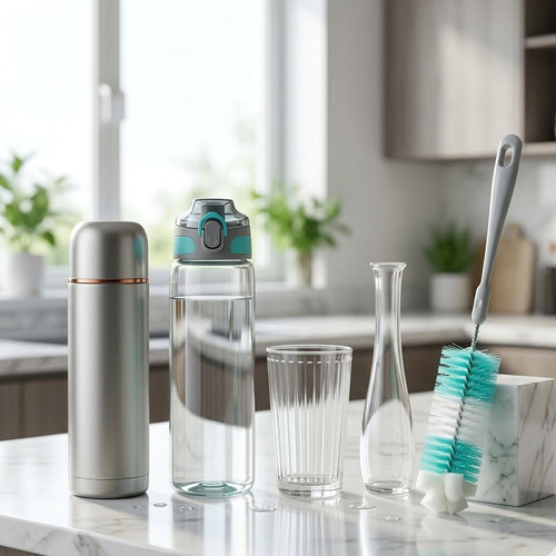 KleanUp Bottle Brush with Sponge Tip — Long-Handle Cleaner for Water Bottles, Flasks, Tumblers & Vases