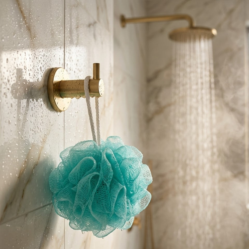 KleanUp Bath Loofah — Soft Mesh Shower Pouf for Rich Lather & Gentle Exfoliation (with Hanging Loop)
